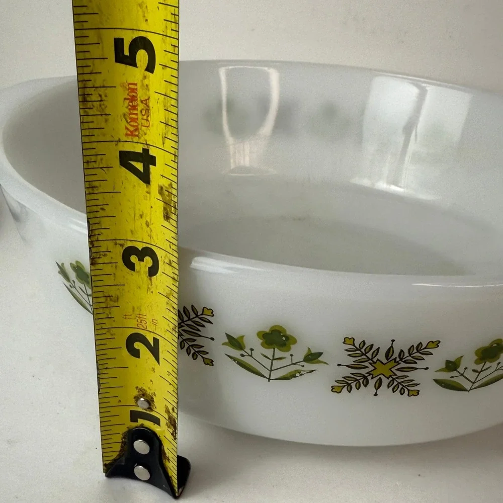 Fire-King Meadow Green Milk Glass Casserole Dish with Lid 2 Qt 438